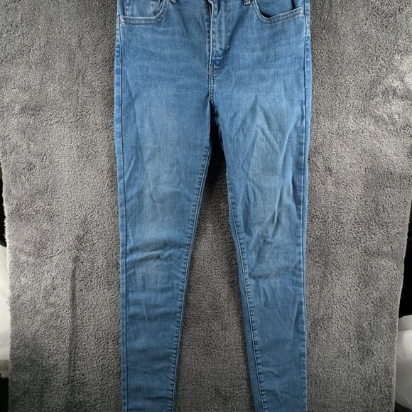 Levis Premium 720 High Rise Super Skinny Denim Blue Jeans Women Size 27 Adult - Picture 1 of 16
